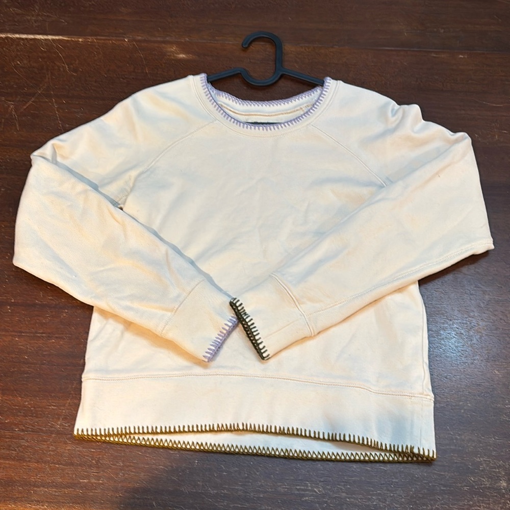 Madewell color stitch edge sweatshirt
